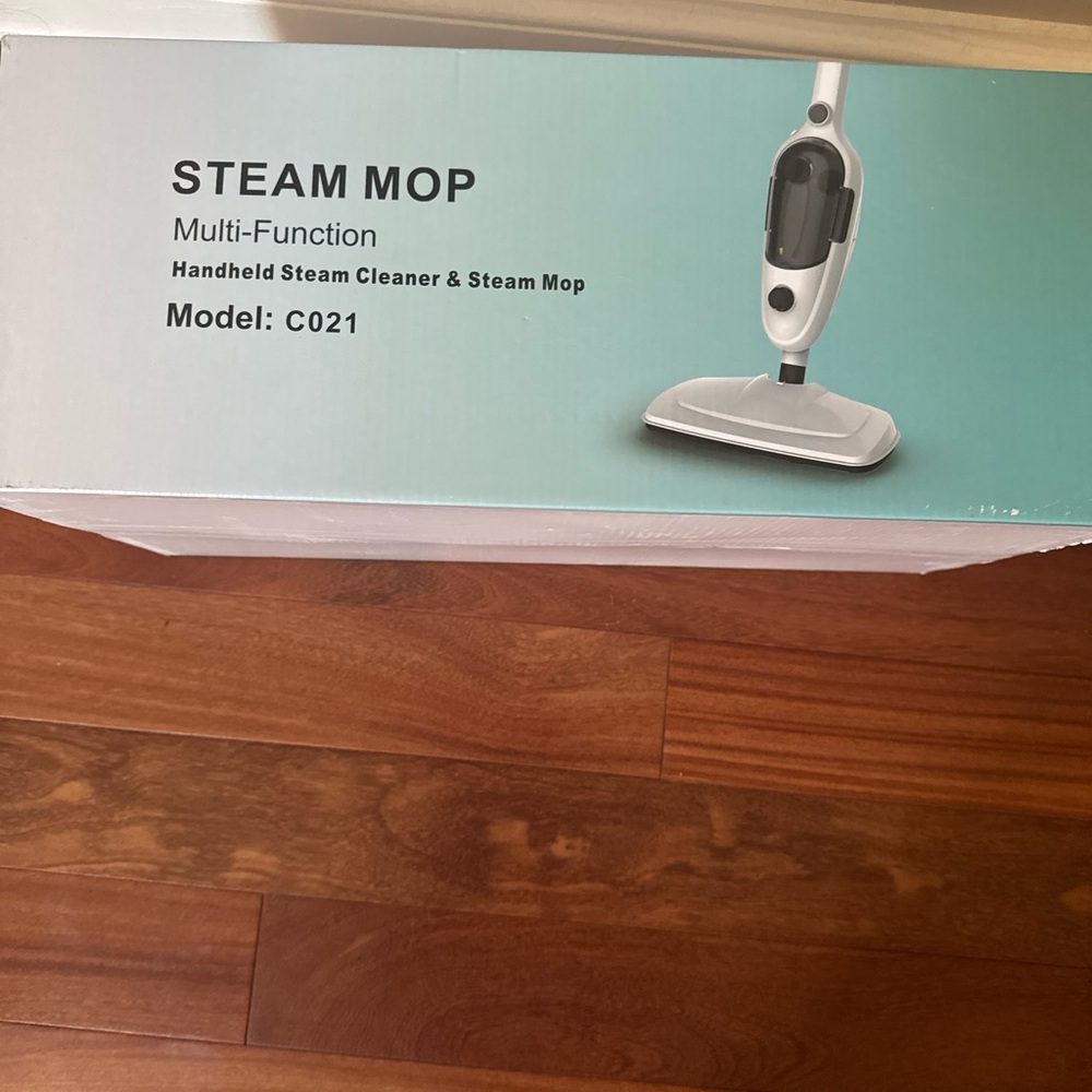 Multi-Function Steam Mop in White and Black